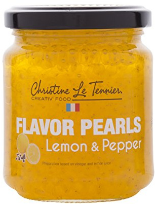 Christine Le Tennier Lemon & Pepper Flavor Pearls, 7oz Jar