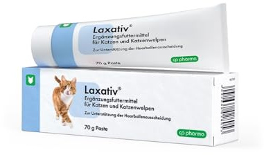 cp-pharma LAXATIV | 70 g | Ergänzungsfuttermittel für Katzen | Natürliche Haarballenausscheidung