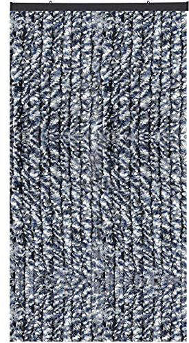 Arsvita, Tenda in ratina, Poliestere, Meliert Blau - Weiß - Silber, 90 x 200 cm