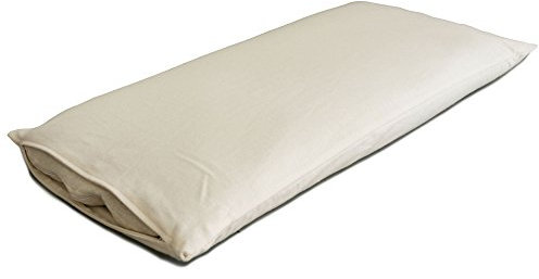 GIRAFFENLAND Bio Buchweizenkissen 40x80cm, Bio-Flanell + Bio Füllung, + zus. Inlett | ungefärbt und ungebleicht | Kopfkissen mit Bio-Buchweizenschalen