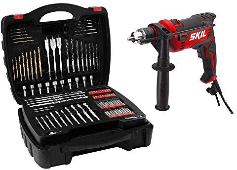 Skil 7.5 Amp 1/2-in Corded Hammer Drill with 100pcs Drill Bit Set With Variable Speed- HD182002