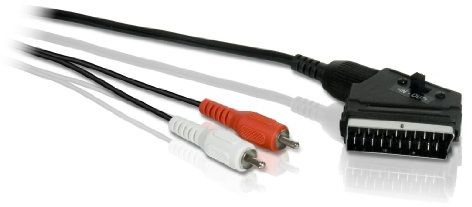 Philips SWV 2727 W/10 Scart Audio-Kabel (2x Cinch) 1,0 m schwarz