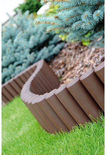 Prosperplast Palisade 2,7 m Beetumrandung Rasenkante Randstein Kantenstein, braun, 31 x 28 x 26,6 cm, IPAL5-R222
