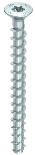 HECO MM plus Senkkopf Multi-Monti Schraubanker mit Zulassung, 7.5 x 80 mm, verzinkt, 50 Stück, 48515