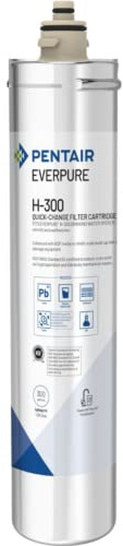 Pentair Everpure H-300 Quick-Change Filter Cartridge, EV927072, NSF Certified to Reduce Lead, For Use in Everpure H-300 Drinking Water Systems, 300 Gallon Capacity, 0.5 Micron