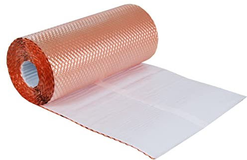 Kaminanschluss Wandanschluss Anti Moos Kupfer 3D 300mm / 5mtr | Moos Stop, selbstklebend, Dachentmoosung, Rollfirst, Kupferrollfirst, Kupferband, 3D Kupfer, UV-beständig