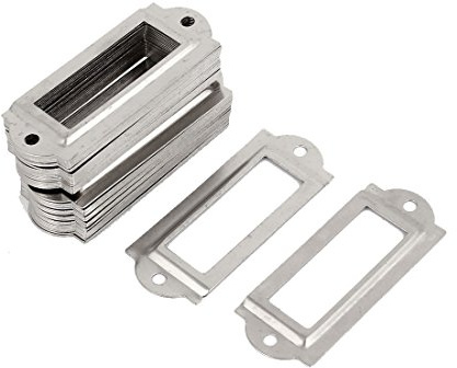 sourcing map 50 Stück Silber Metall Aktenschrank Etikettenrahmen Schrankrahmen Rahmen de | Rahmen, Metall