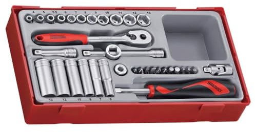 Teng Tt1435 35 delar uttagssats 4-13 mm - 1,4 tum fyrkantig enhet