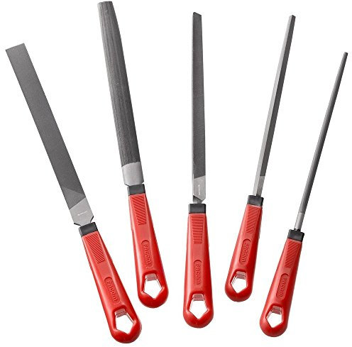 Facom Werkstattfeilensatz Flach, Halbrund, Rund, Viereckig, Einhieb, Länge 200mm