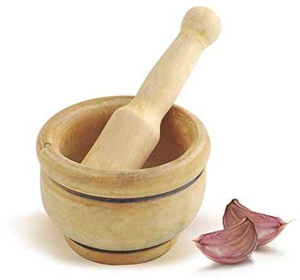 Metaltex Mortero, Madera, único, 12 cm