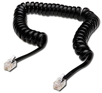 DIGITUS Câble de connexion téléphone torsadé UAE RJ10 Noir 4 m