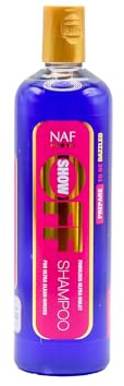 NAF Champú Show Off de 500 ml, Limpieza Profunda y de Alto Brillo para Caballos, Ilumina Capa, con Fragancia Fresca para un Brillo Listo para Mostrar
