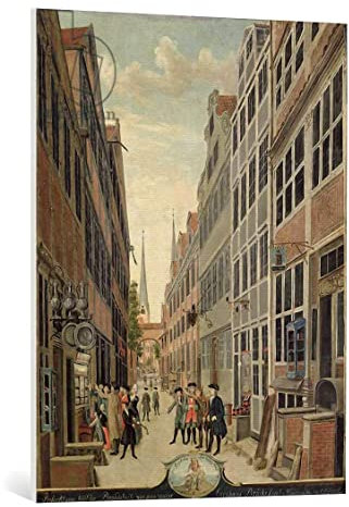 kunst für alle Leinwandbild: C. F. Feldt Schießstand in Hamburg 1775 - hochwertiger Druck, Leinwand auf Keilrahmen, Bild fertig zum Aufhängen, 70x90 cm
