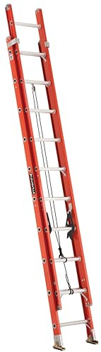 Louisville Ladder 20-foot Fiberglass Extension Ladder, 300-Pound Load Capacity, Type IA, FE3220