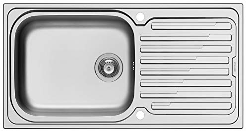 Pyramis AMALTIA PLUS (100X50) 1B 1D, Lavabo da incasso in acciaio INOX, lucido, 107121512