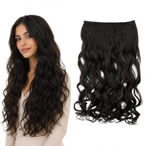 CAISHA by PRETTYSHOP 55cm 1 Teilig CLIP IN EXTENSIONS Sophia Haarteil Gewellt Schokobraun C52a-1
