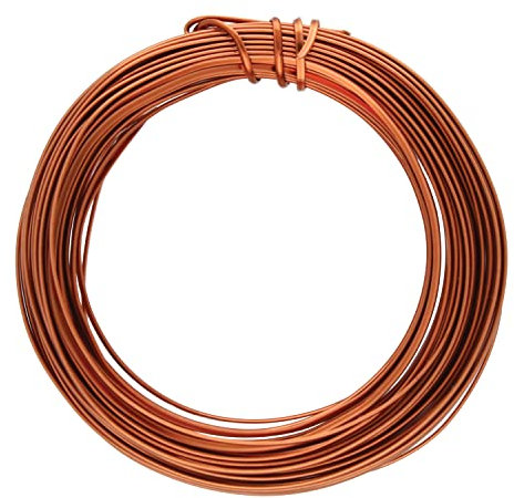 The Beadsmith Halbrunder Basteldraht – Drahtelemente – weiche Temperatur – 21 Gauge, 7 Meter Spule – Antik-Kupferfarbe – Perlendraht für Schmuckherstellung, Drahtwicklung und andere Bastelarbeiten