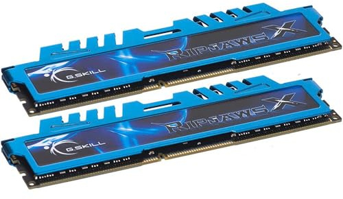 G.Skill Ripjaws X - Kit de Memoria RAM de 16 GB (2 x 8 GB DDR3 SDRAM, PC3-12800, 1600 MHz, 1.5 V), Azul
