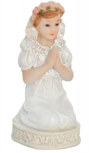 Tortenfigur Kommunion Mädchen kniend 11cm Deco Dekoration Kommunion Torten Figur Weiß