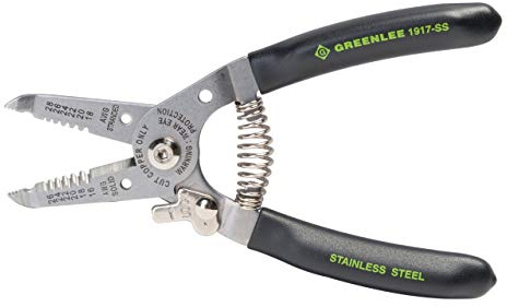 Greenlee 1917-SS Stainless Wire Stripper and Cutter, 16-26AWG, 6-Inches