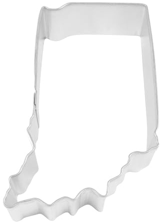 R&M Indiana State 3 Cookie Cutter Tinplated Steel - Baking Tool for Cookies, Fondant & Crafts