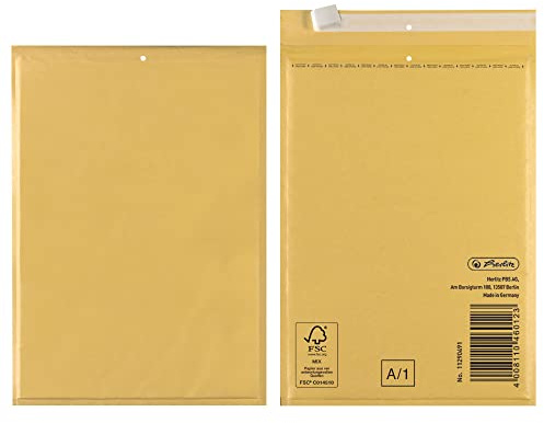Herlitz Luftpolstertasche A/1, PE-Innenfolie, 4-er Packung, eingeschweißt