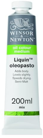 Winsor & Newton 3036755 Ölmalmittel, Liquin Oleopasto, 200 ml Tube, zum strecken von Öl- und Alkydfarben, reduziert die Trocknungszeit, schützt vor Vergilbung