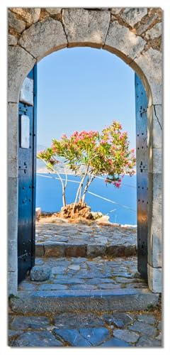 Wallario Selbstklebende Türtapete Torbogen Toskana - Türposter 93 x 205 cm Abwischbar, rückstandsfrei zu entfernen
