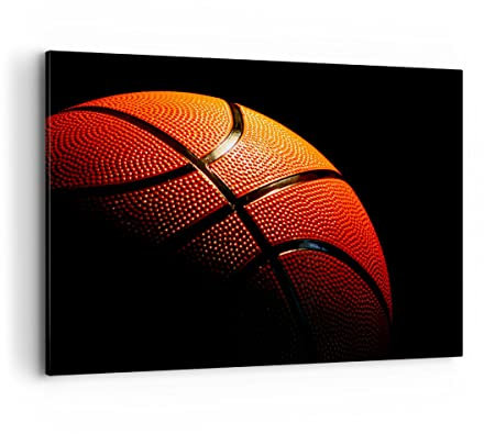 ARTTOR Bilder auf Leinwand 100x70cm Leinwandbild Basketball Spiel Sport Groß Wanddeko Bild Schlafzimmer Küche Deko Wandbilder Dekoration Wohnzimmer Wall Decor Canvas Wand Kunstdruck Art AA100x70-2225