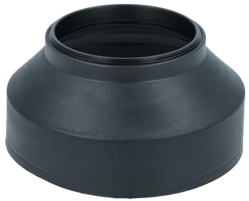 vhbw Paraluce per 62 mm obiettivo nero, gomma, rotondo, 9,6 cm