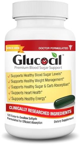 Glucocil – Softgels - Premium Blood Sugar Support - Over 2 Million Bottles Sold - Supports The 3 Essentials for Healthy Blood Sugar - Since 2008, with Berberine, Proprietary Mulberry Leaf, and More