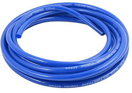 sourcing map Tuyau Air Comprimé 6mm x 4mm compresseur Air Tube PU Bleu | pneumatique flexible, 3 mètres