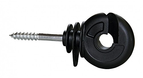 Kerbl Ringisolator kompakt schwarz mit Durchgehender Stütze verzinkt 100 Stück