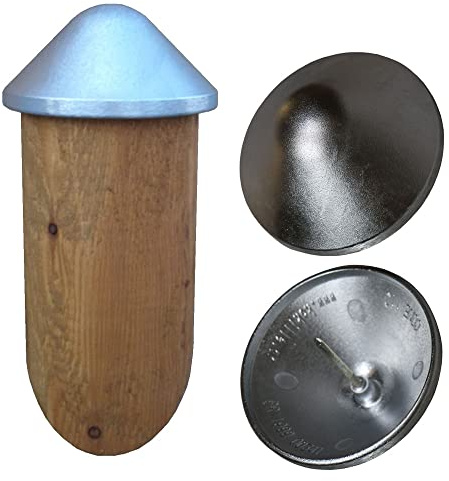 Gartenwelt Riegelsberger Pfostenkappe rund ø 110 mm Aluminium Kappe für Pfosten mit Dorn Zaunkappe Abdeckkappe