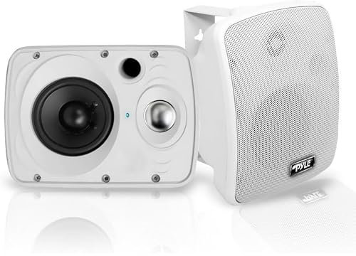 Pyle Altavoces Bluetooth, Inalambrico, Exteriores, Interiores, 6.5”, 2 vias, 800V, Resistentes a la Intemperie, Montaje Universal en Pared, Techo