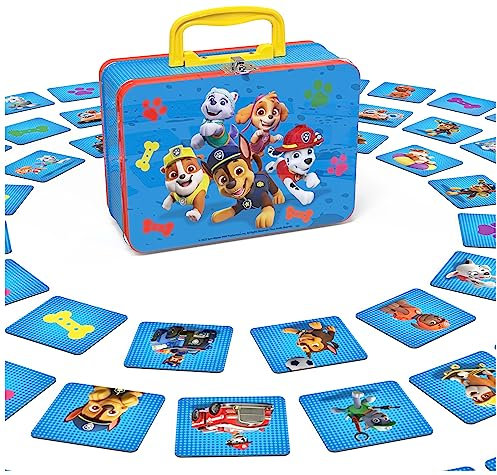 Paw Patrol - Pat Patrouille - Memo Valisette - Jeu De Société - Jeu De Mémoire Concentration 72 Cartes Pour Collecter 36 Paires Héros Chiots - Pat Patrouille Jouet - Jouet Enfant 3 Ans Et +