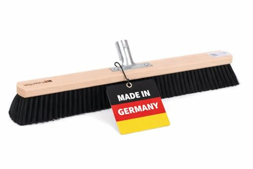 Saalbesen Kunsthaar Borsten 100cm Metall-Stielhalter 28mm Besen ohne Stiel | Weiche schwarze Kunsthaar-Borsten, Ohne Stiel, Für Innen, Hallenbesen