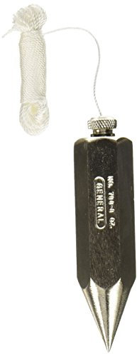 General Tools 790-8 Hexagon Steel Plumb Bob, 8 Ounce