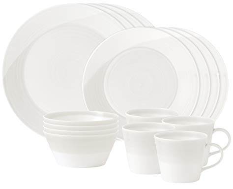 Royal Doulton 1815 1815TW25098 16 Pc Dinnerware Set, White, Porcelain