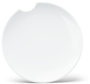 FIFTYEIGHT PRODUCTS / Tassen / Kuchenteller 2er-Set, „mit Biss (Porzellan, Ø 20 cm, weiß, Made in Germany)