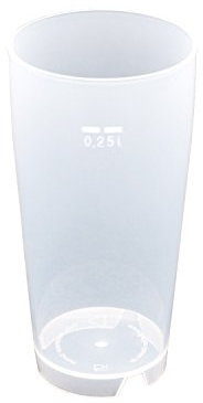 Gebr. Kohlmeier GmbH 100 x Mehrweg-Polypropylen 0,25 L transparent