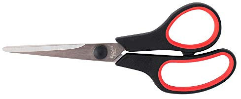 D.RECT Forbici da Ufficio 16 cm – Lame in Acciaio Inossidabile – Impugnatura Ergonomica Antiscivolo – Per Carta, Cartone e Pellicole – Uso Domestico, Scuola e Ufficio