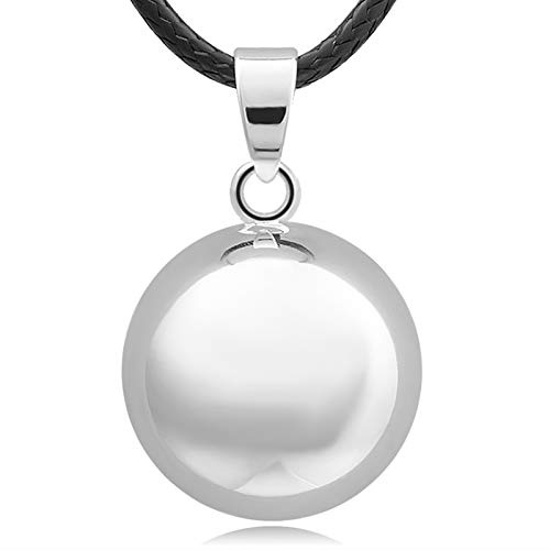 EUDORA Harmony Ball Collier Bola de Grossesse Musique Carillon Bell Pendentif pour Femmes Enceinte Bébé Cadeau Original Noel, Chaîne 114cm & 76.2cm