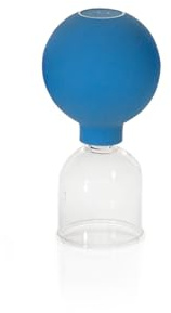 AFH Webshop Sauggläser nach Bier | mit Saugball und Olive | Schröpfen | Schröpfglas | aus Glas | Ball Schröpfset (ca. 4,0cm)