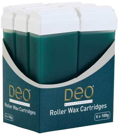 8704 - Deo Roller Wax Waxing Cartridge Refill Depilatory Large Head 100ml Tea Tree x 6