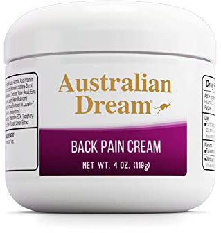 Australian Dream Back Pain Cream - Soothing, Non-Greasy Muscle Pain Relief Cream - Good for Neck, Back, Body, or Muscle Aches - 4 oz Jar