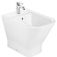 Roca,The Gap,SQUARE - Bidé compacto adosado a pared sin tapa,Blanco,350mm x 540mm x 400mm,A357477000