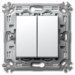 TEM Schalter Aus/Wechsel Doppelt 16AX 250V~2M Weiss