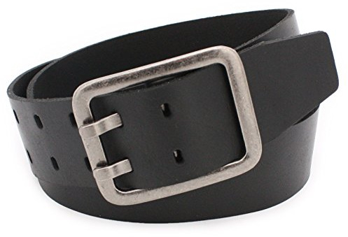 Vascavi Ledergürtel, Vollleder Gürtel, Büffelleder, Jeansgürtel, ca. 5 cm Mode, Hosengürtel, Made in Germany (110 cm Gesamtlänge 120 cm)