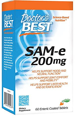 Doctor's Best, SAMe 200, 60 comprimés gastrorésistants